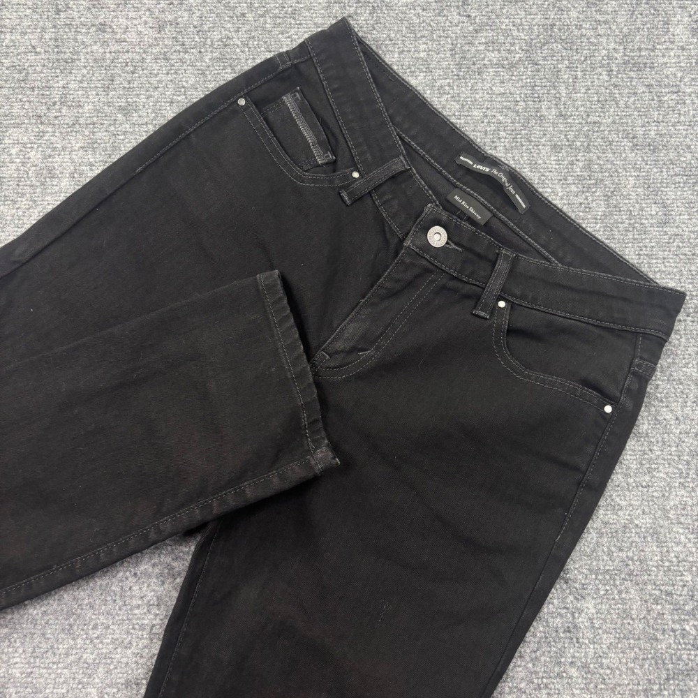 Levi's Mid Rise Skinny Jeans Size 31W x 30L Black Stretch Denim Men's